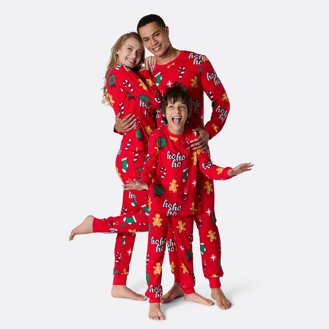 Red Hohoho Christmas Pyjamas Family