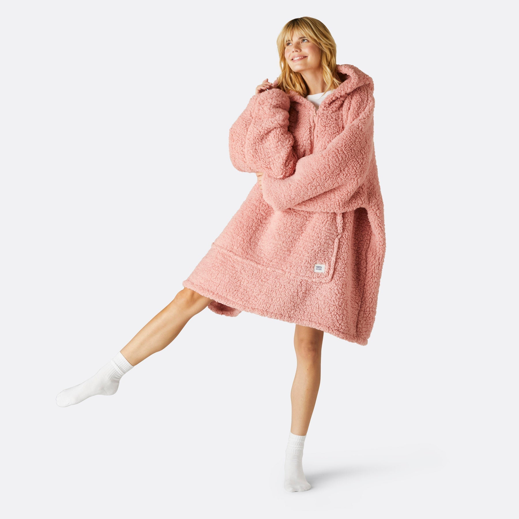 Pink Sherpa HappyHoodie