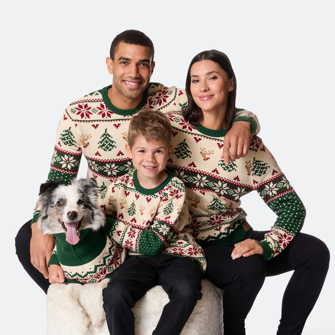 Dogs' Retro Christmas Tree Christmas Jumper