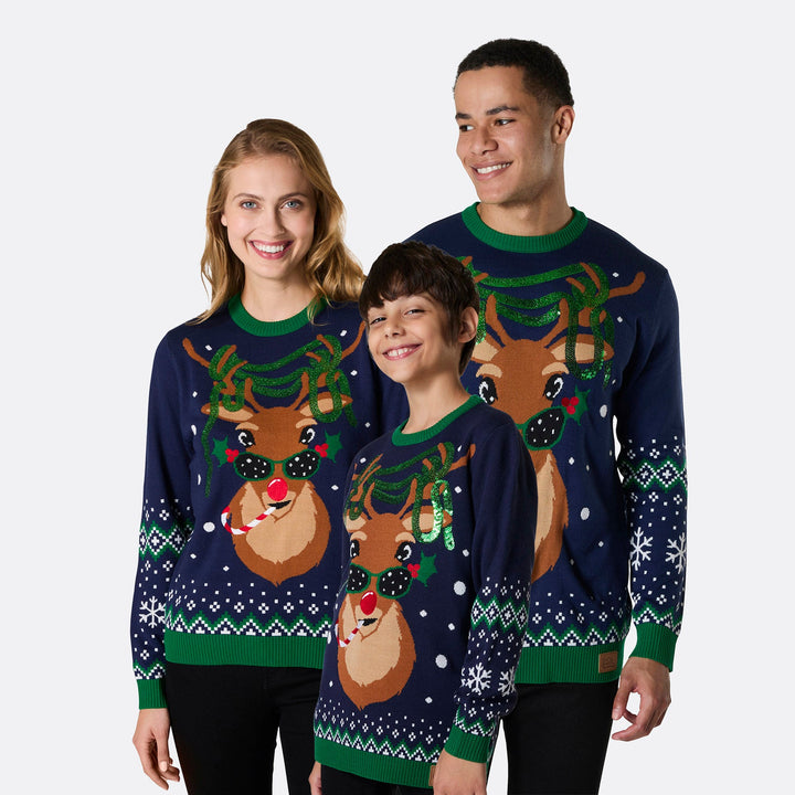 Rudolph Matching Family Christmas Jumpers