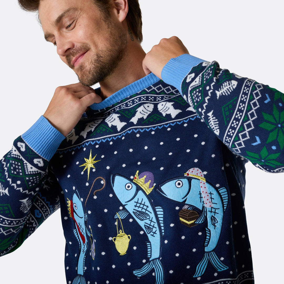 fish christmas jumper