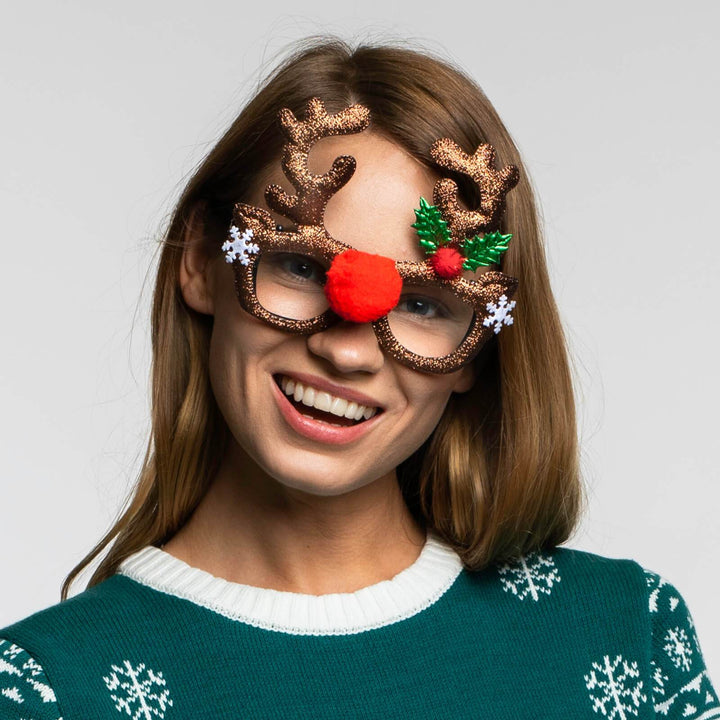 Shiny Reindeer Glasses