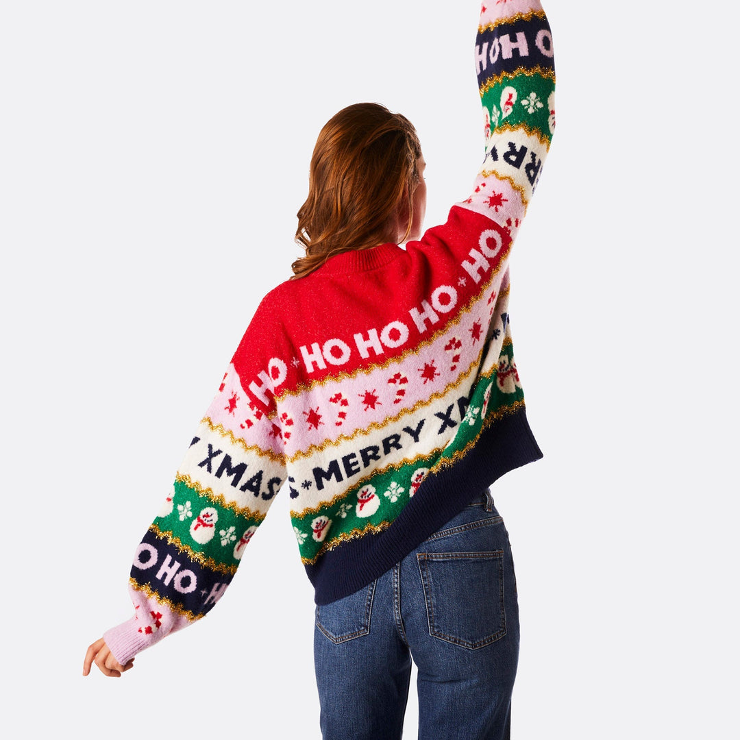 H&m Ladies Grinch Jumper Jacquard-knit Jumper Red/The Grinch