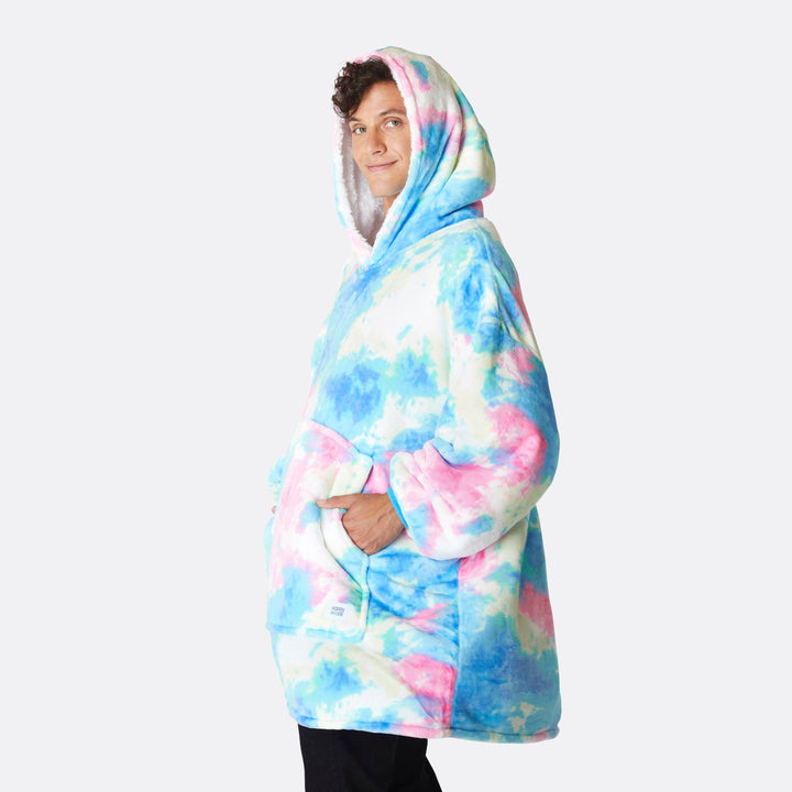 Tie-Dye Cyan HappyHoodie