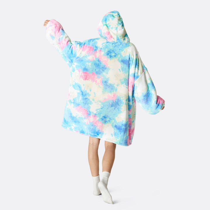 Tie-Dye Cyan HappyHoodie