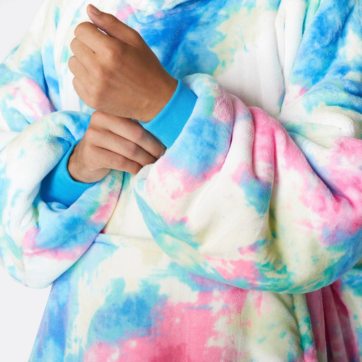 Tie-Dye Cyan HappyHoodie