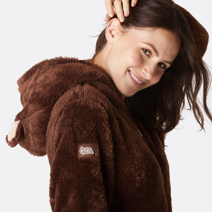 Women's Brown Teddy Bear Onesie