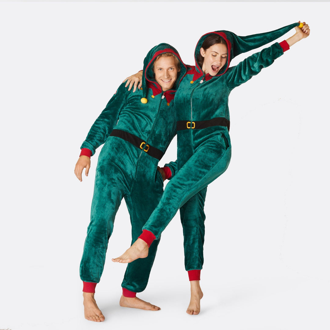 Elf Onesie – Women's Festive Fleece Suit 🎄 –
