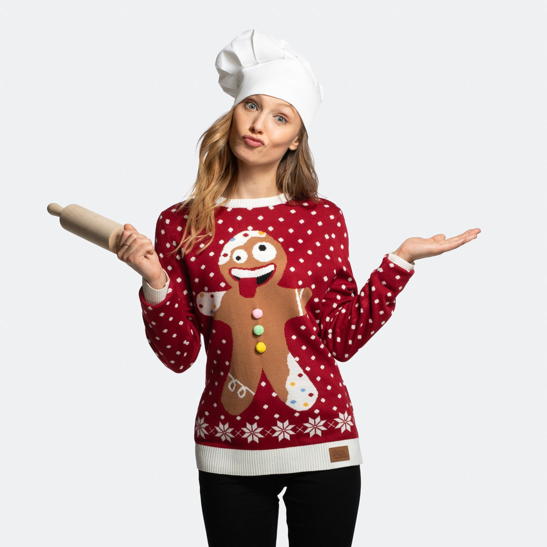 Women's Gingerbread Christmas Jumper