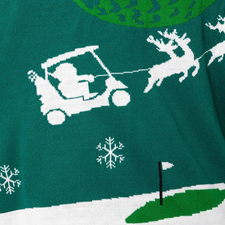 Women's Father Christmas Golfer Christmas Jumper