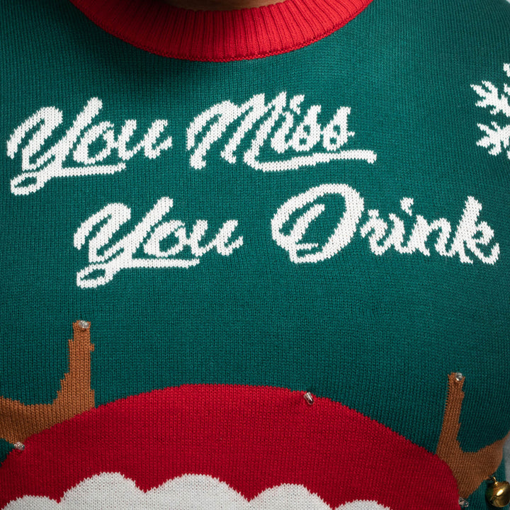 Women's You Miss, You Drink! Christmas Jumper