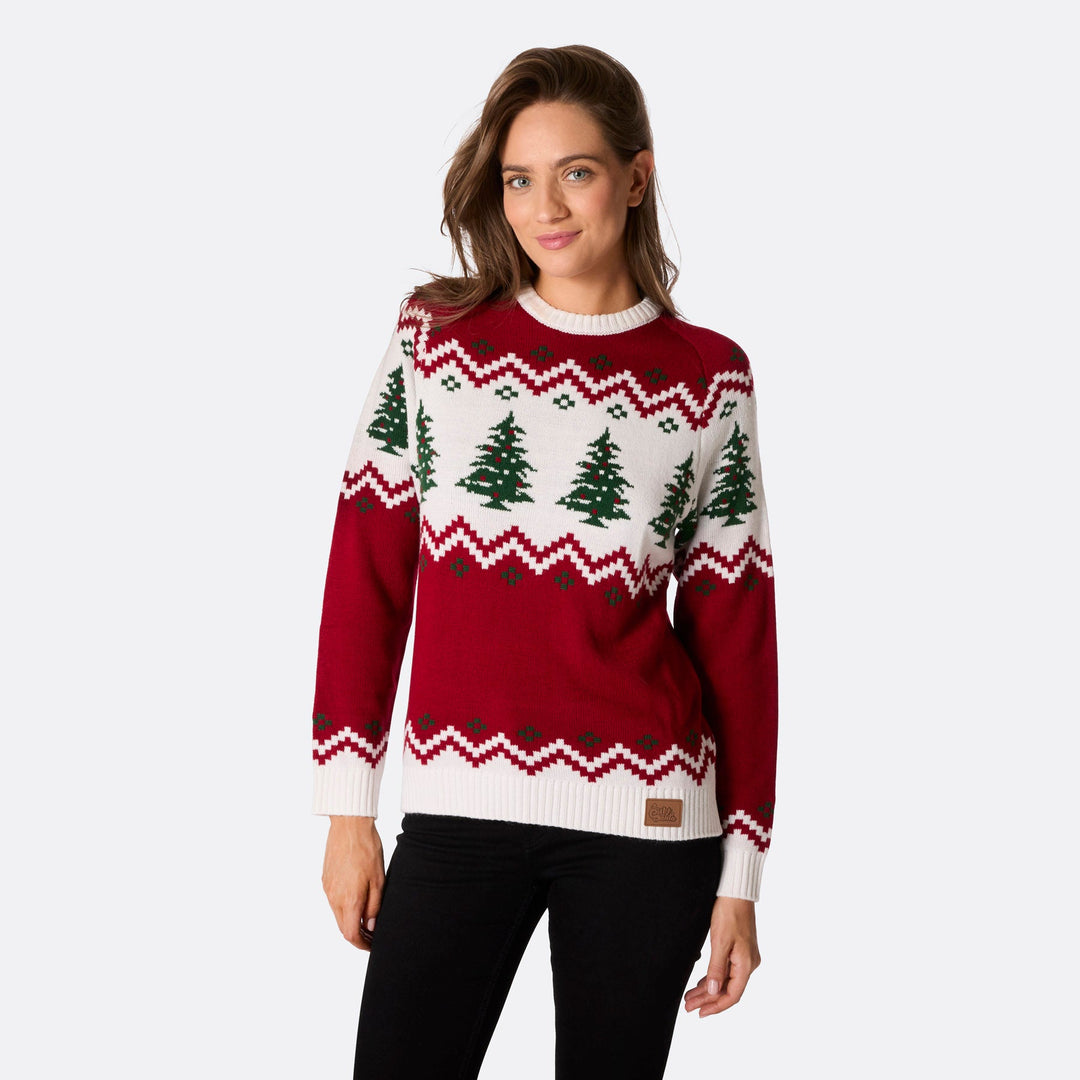 Women's Retro Christmas Tree Jumper