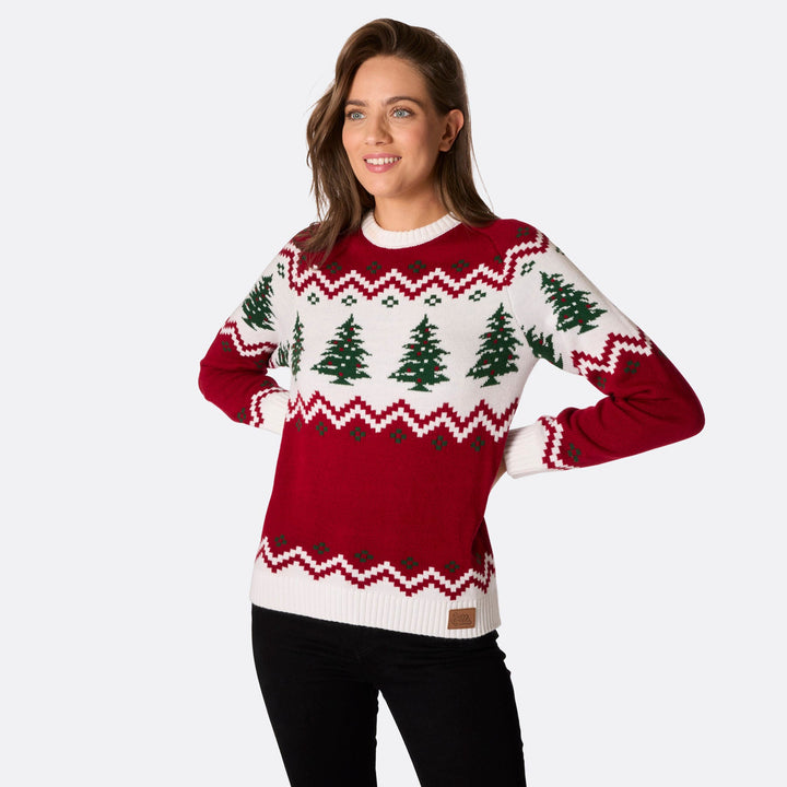 Women's Retro Christmas Tree Jumper