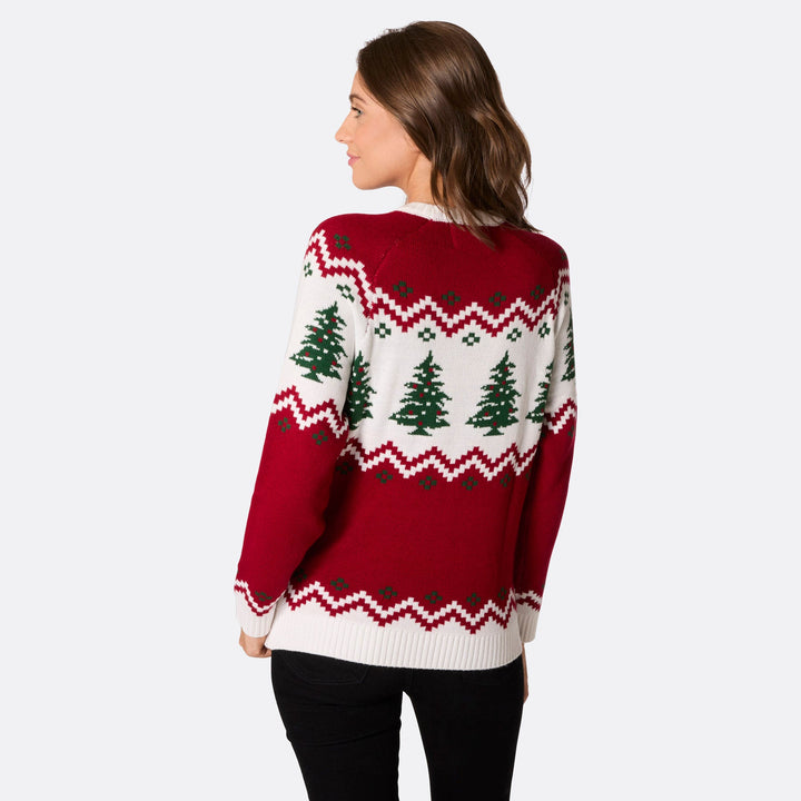 Women's Retro Christmas Tree Jumper