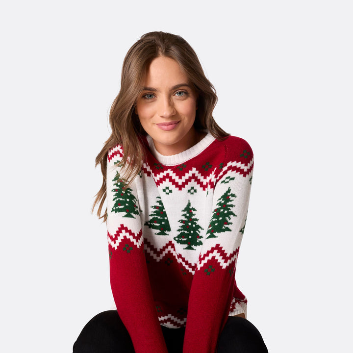 Women's Retro Christmas Tree Jumper