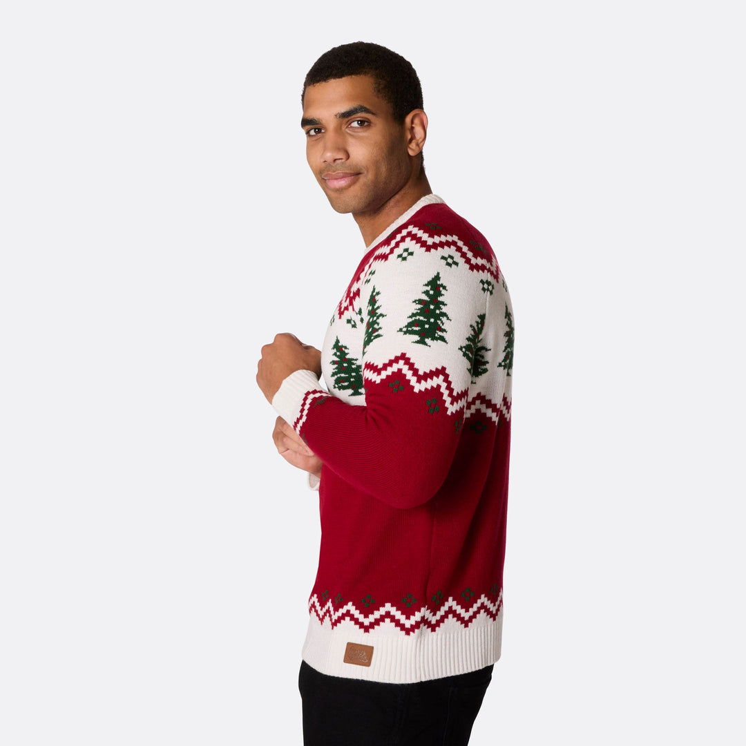 Men's Retro Christmas Tree Jumper