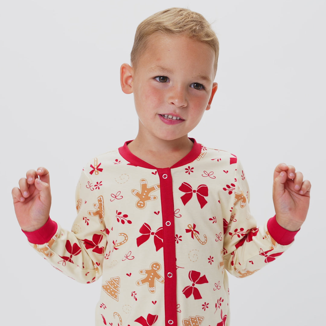 Kids' Gingerbread Overall Christmas Pyjamas