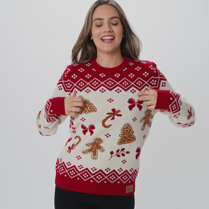 Women's Gingerbread Christmas Jumper