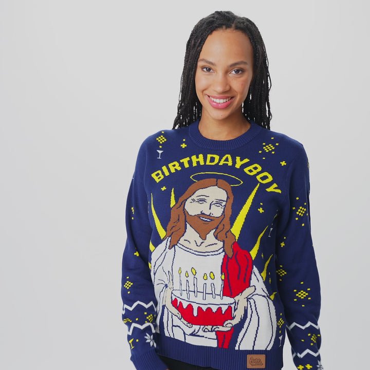 Women's Birthday Boy Christmas Jumper