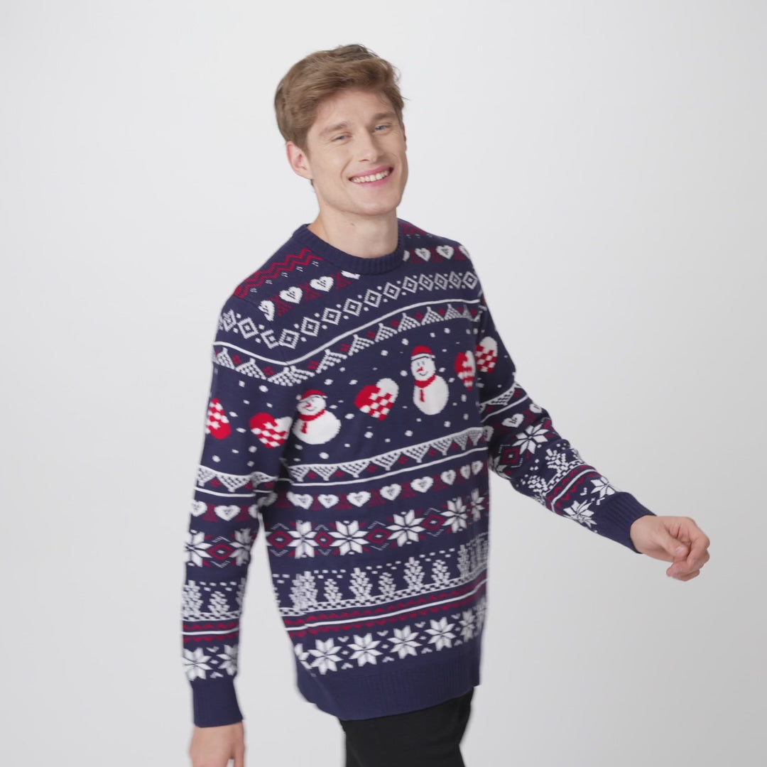 Men's Snowman Christmas Jumper