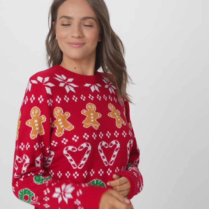 Women's Family Red Christmas Jumper