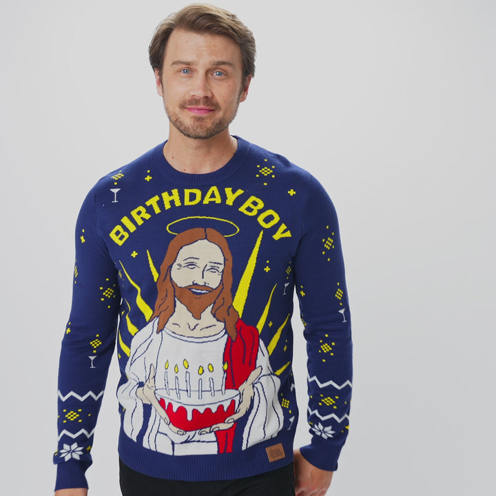 Men's Birthday Boy Christmas Jumper