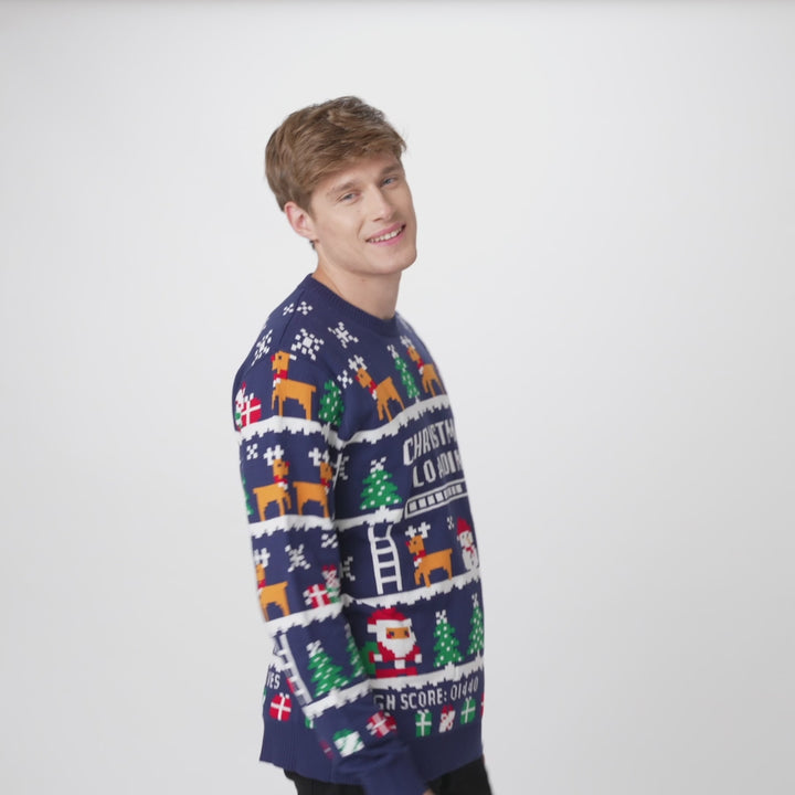 Men's Retro Video Game Christmas Jumper